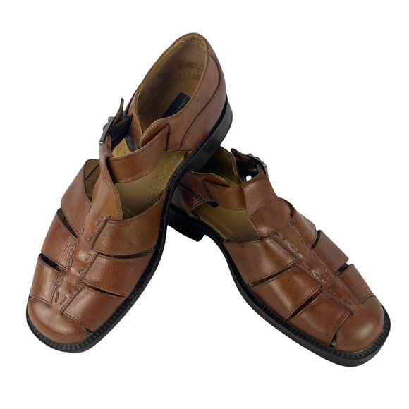Giorgio Brutini Other - Georgia Brutini Men’s Light Brown Buckle Leather Sandals - Size: 9 1/2
